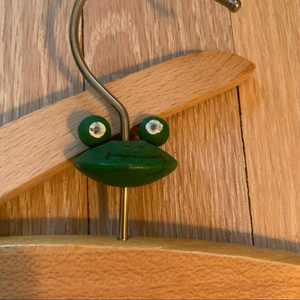 Bundle of Two Kid Toy Clothes Hangers Pinocchio and Frog